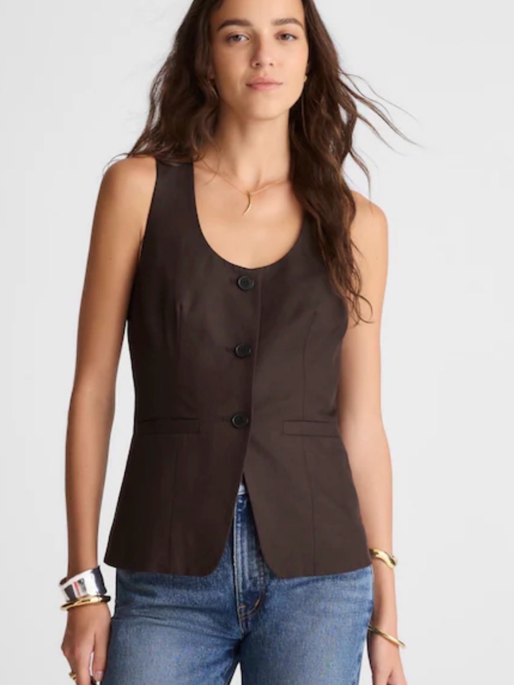 Madewell Scoopneck Cutaway Vest